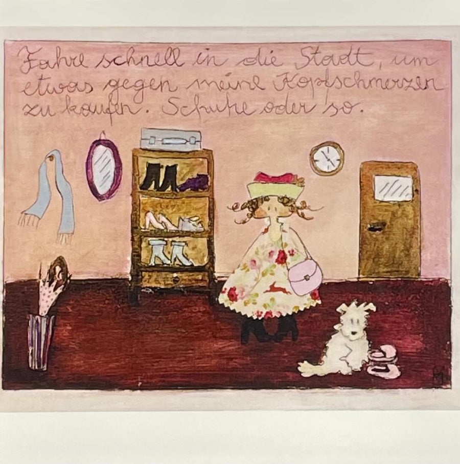 Michaela Mara, Kunstbillet Klappkarte BQ10MA1169 - Weinatelier Agnes
