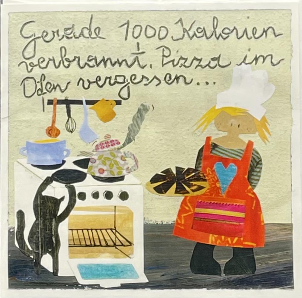 Michaela Mara, Kunstbillet Klappkarte BQ10MA1202 - Weinatelier Agnes