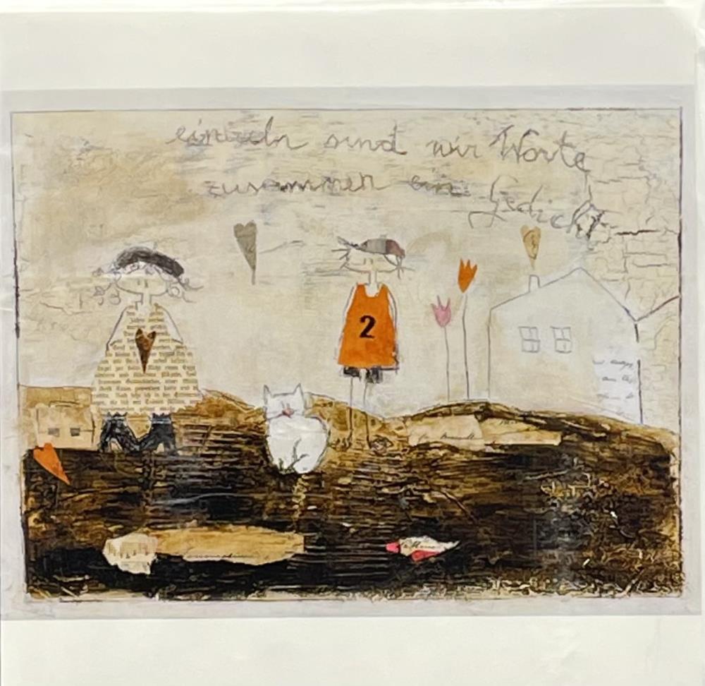Michaela Mara, Kunstbillet Klappkarte BQMA1078 - Weinatelier Agnes