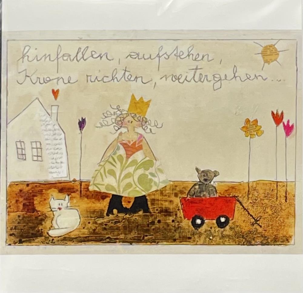 Michaela Mara, Kunstbillet Klappkarte BQMA1090 - Weinatelier Agnes