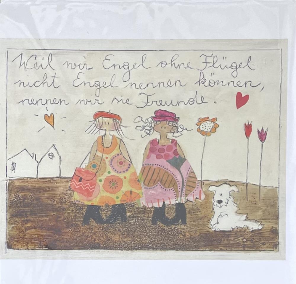 Michaela Mara, Kunstbillet Klappkarte BQMA1092 - Weinatelier Agnes