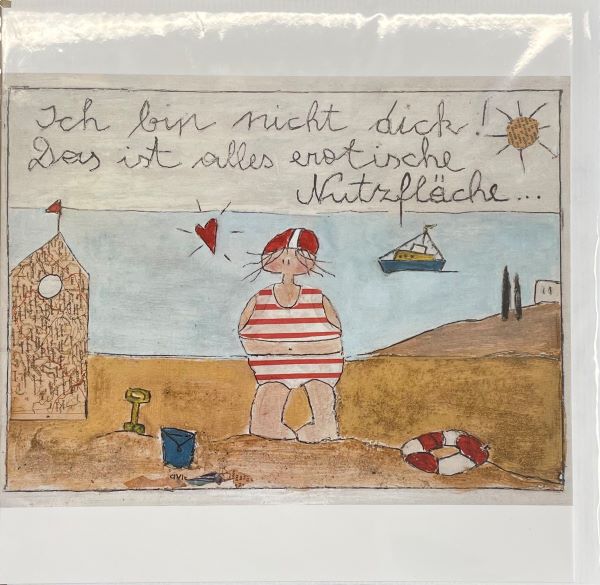 Michaela Mara, Kunstbillet Klappkarte BQMA1093 - Weinatelier Agnes