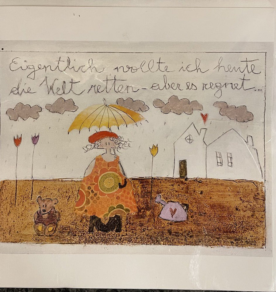 Michaela Mara, Kunstbillet Klappkarte BQMA1095 - Weinatelier Agnes