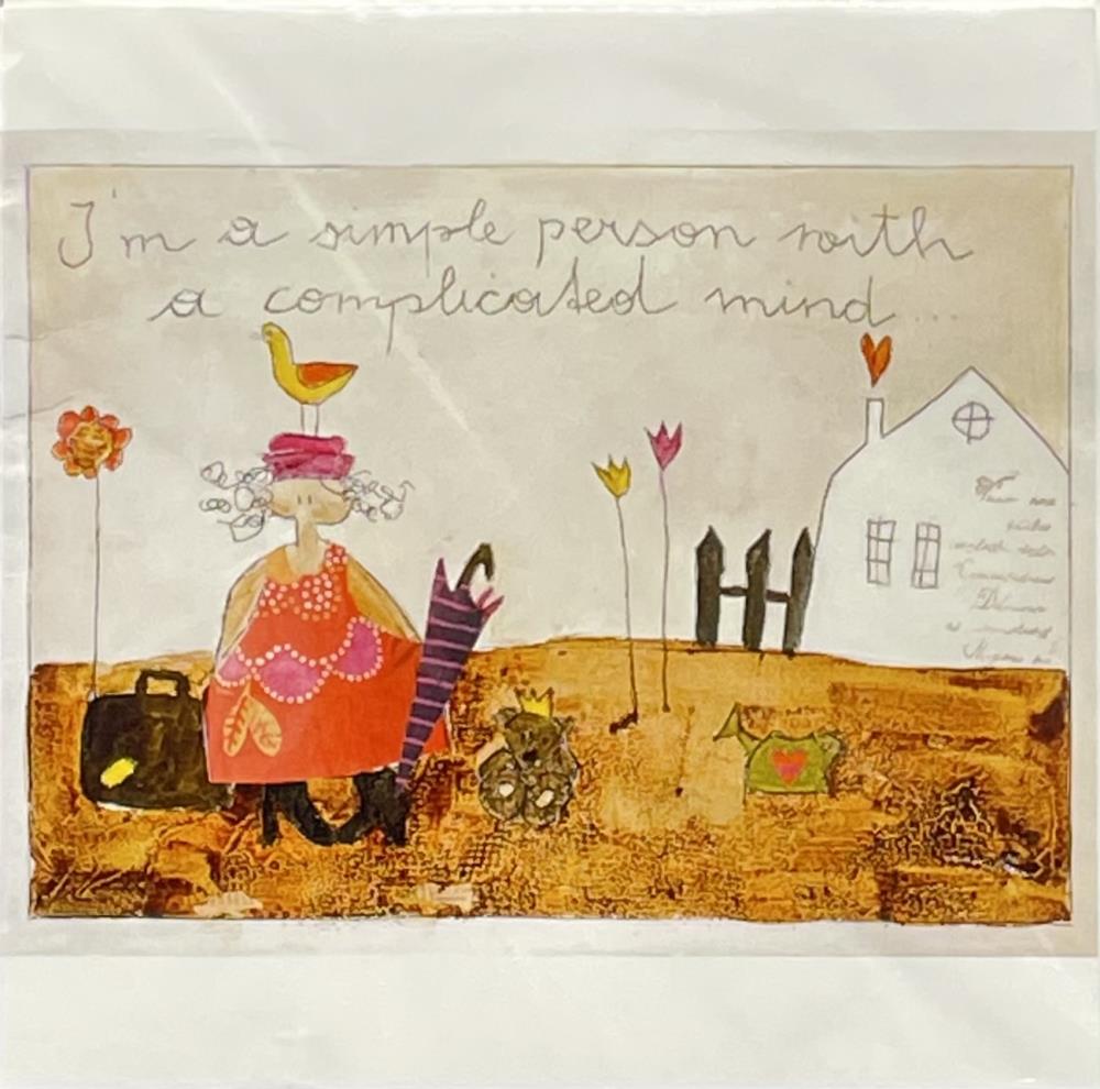 Michaela Mara, Kunstbillet Klappkarte BQMA1099 - Weinatelier Agnes