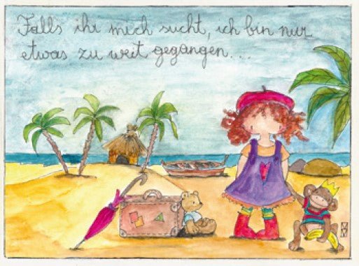 Michaela Mara, Kunstbillet Klappkarte BQMA1234 - Weinatelier Agnes