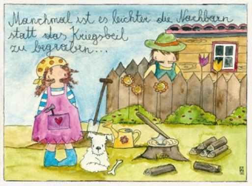 Michaela Mara, Kunstbillet Klappkarte BQMA1235 - Weinatelier Agnes