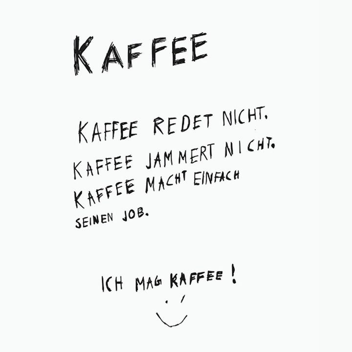 ppd Lunchservietten Kaffee redet nicht 33x33cm mit humorvollem Kaffee-Spruch, 20 Stück, 3-lagig, FSC-zertifiziert