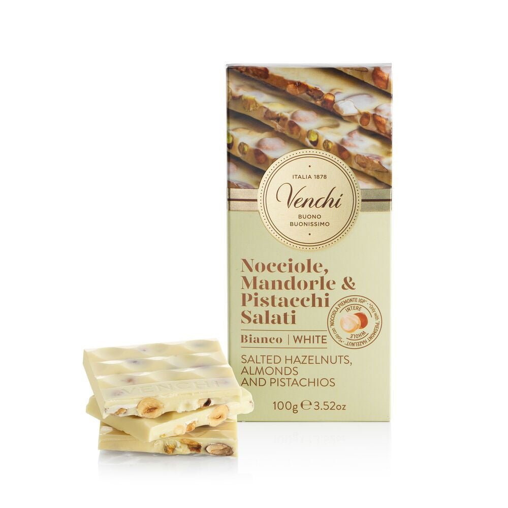 Venchi, Weiße Schokolade mit gesalzenen Nüssen, 100g - Weinatelier Agnes
