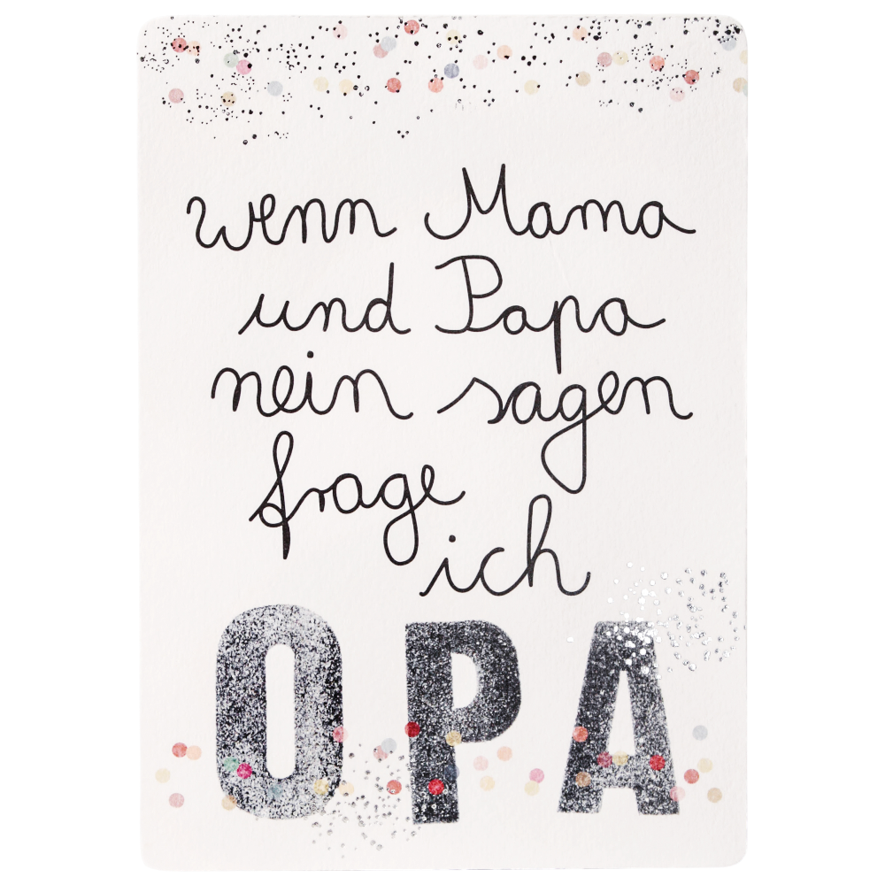 Family Postcard Opa Good old friends Spruch Postkarte