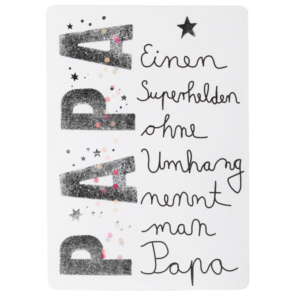 Family Postcard Papa Good old friends Spruch Postkarte