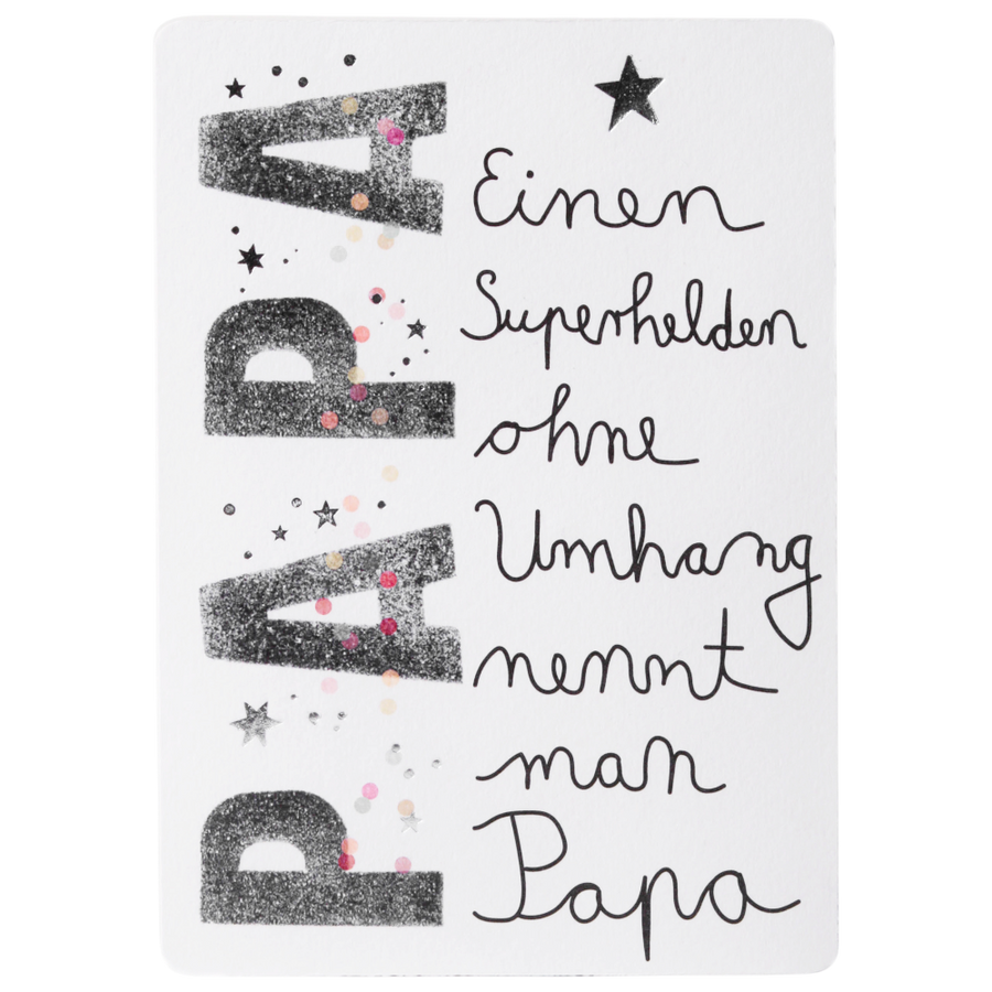 Family Postcard Papa Good old friends Spruch Postkarte