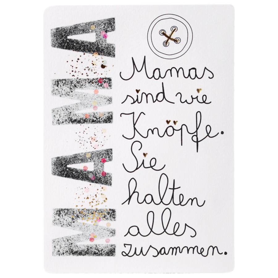 Family Postcard Mama Good old friends Spruch Postkarte