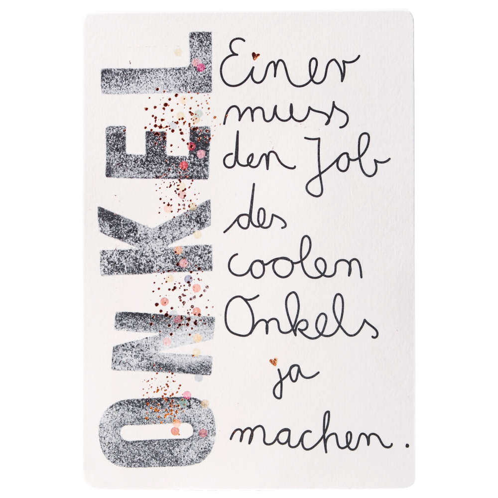 Family Postcard Onkel Good old friends Spruch Postkarte