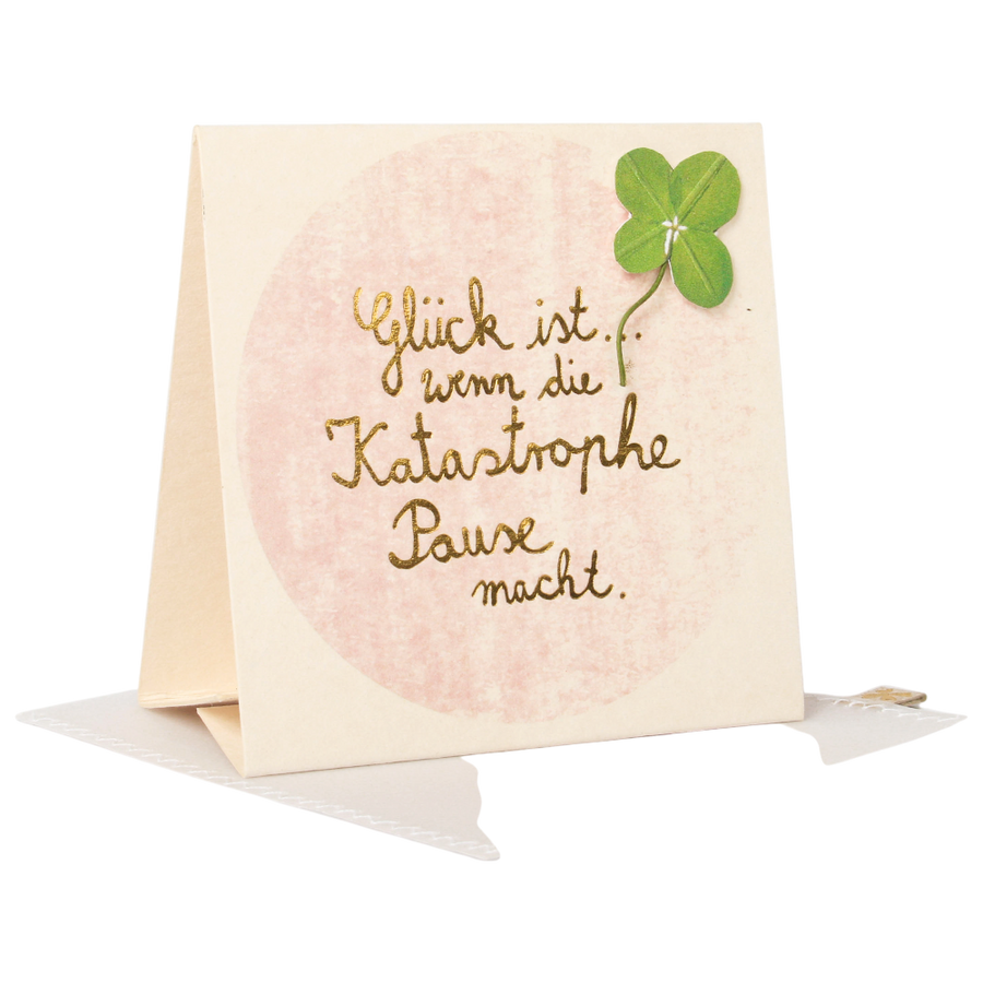 Glückskleewünsche Glück ist Good old friends Aufsteller