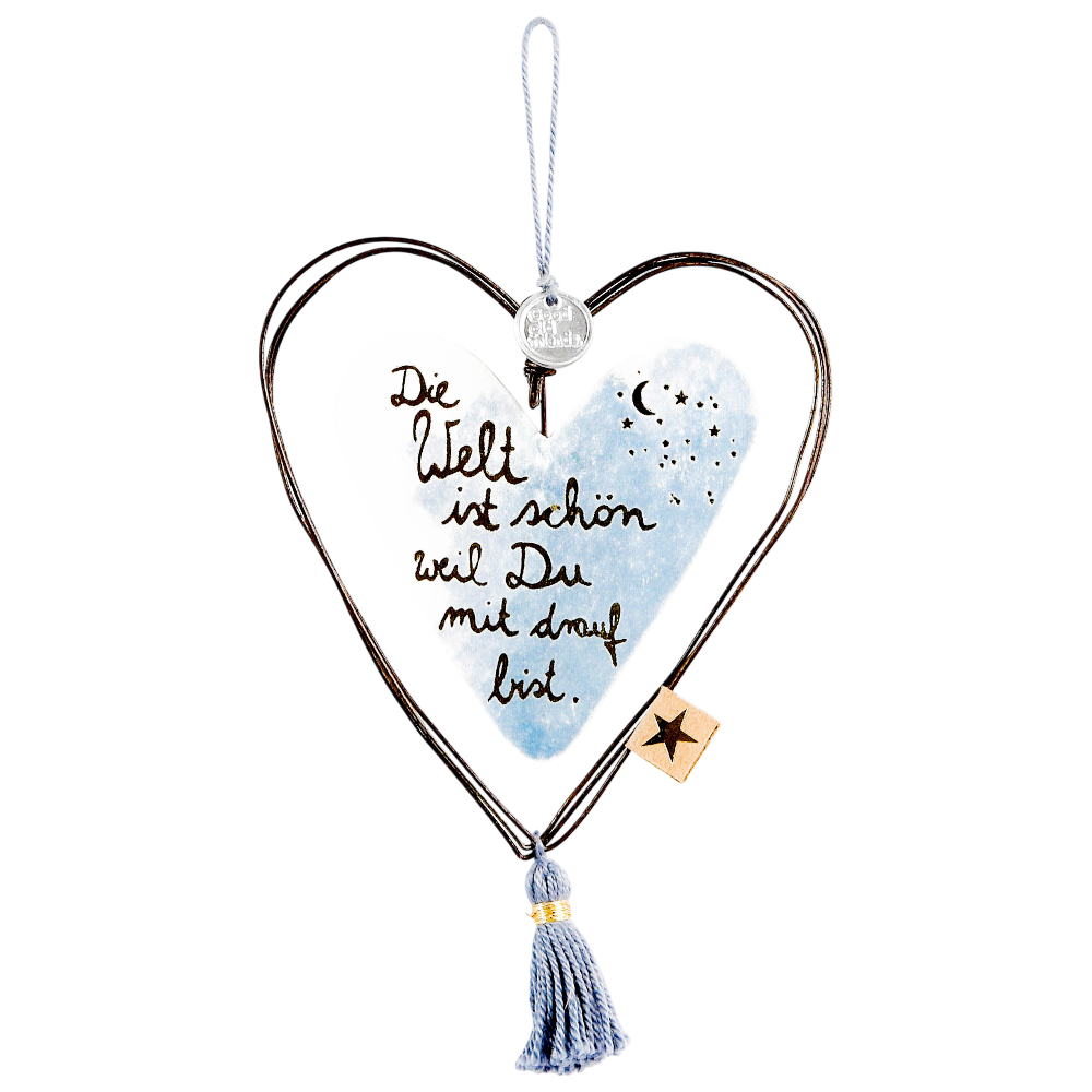 Schmuckherz Die Welt ist schön Good old friends