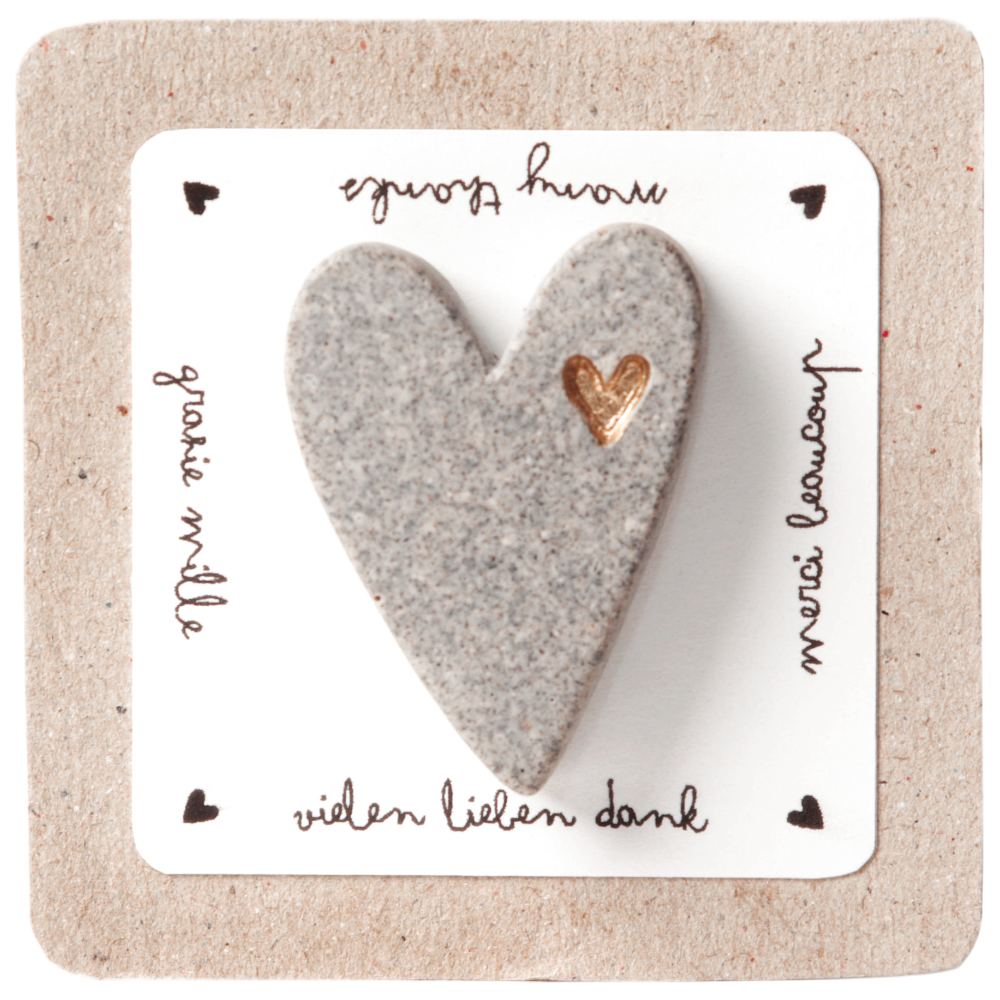 Terrazzo Herzmagnet Vielen lieben Dank Good old friends