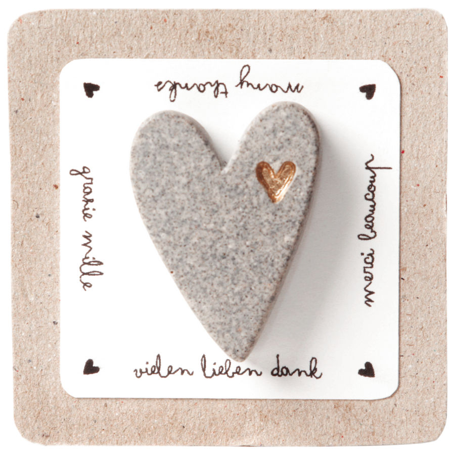 Terrazzo Herzmagnet Vielen lieben Dank Good old friends
