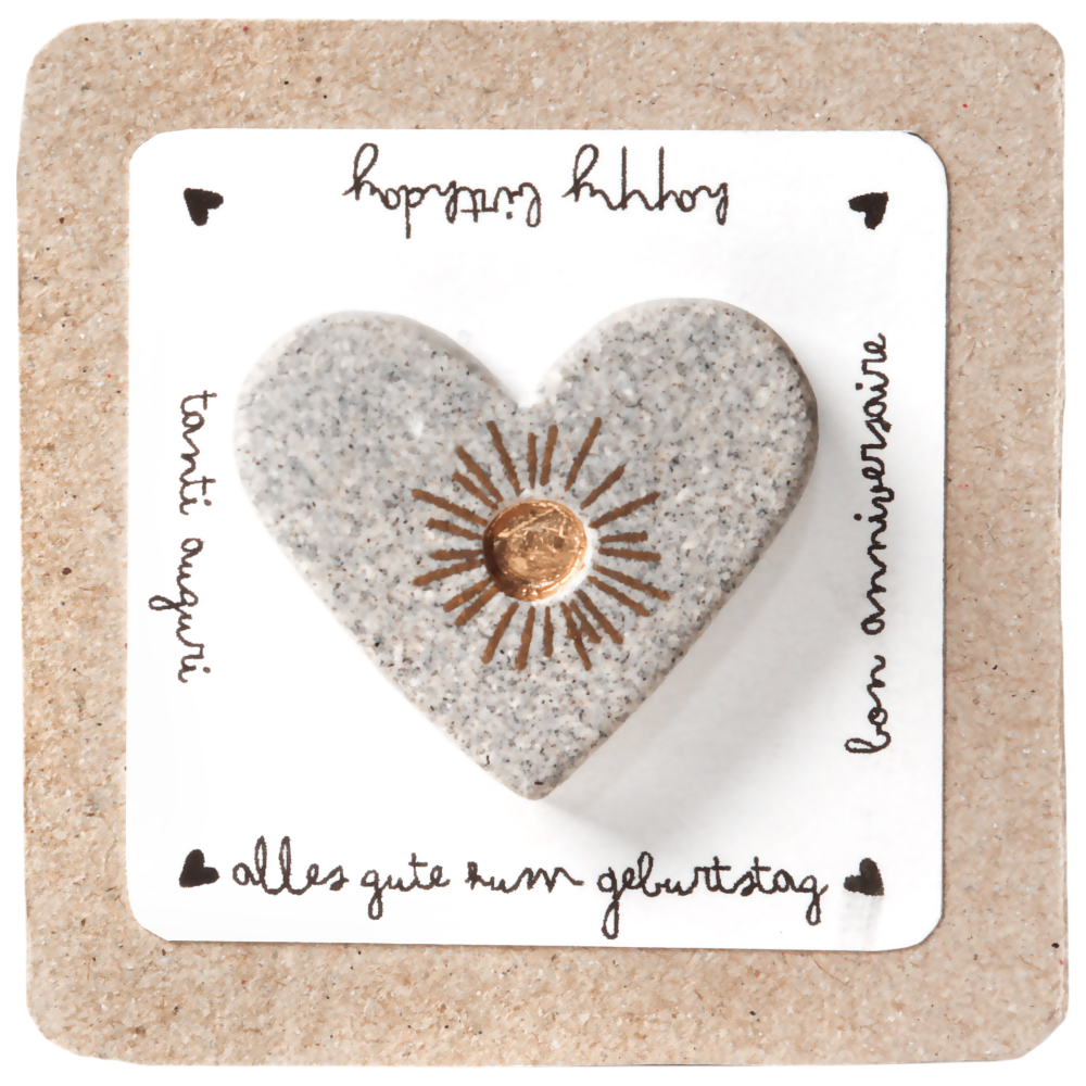 Terrazzo Herzmagnet Geburtstag Good old friends