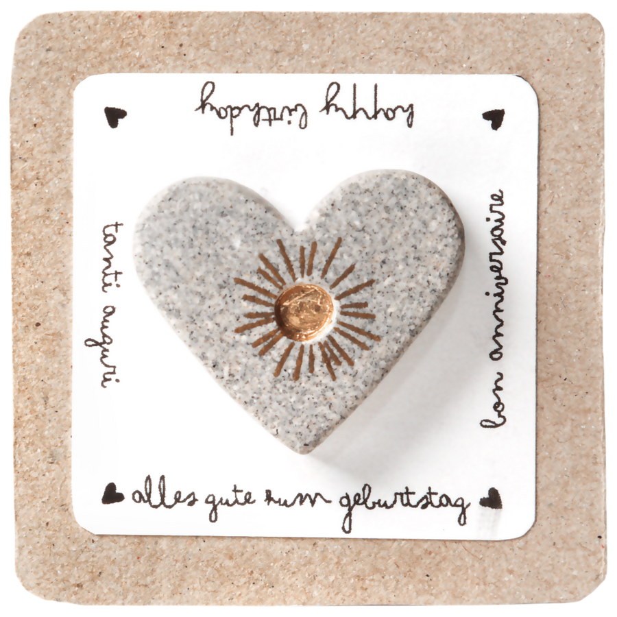 Terrazzo Herzmagnet Geburtstag Good old friends