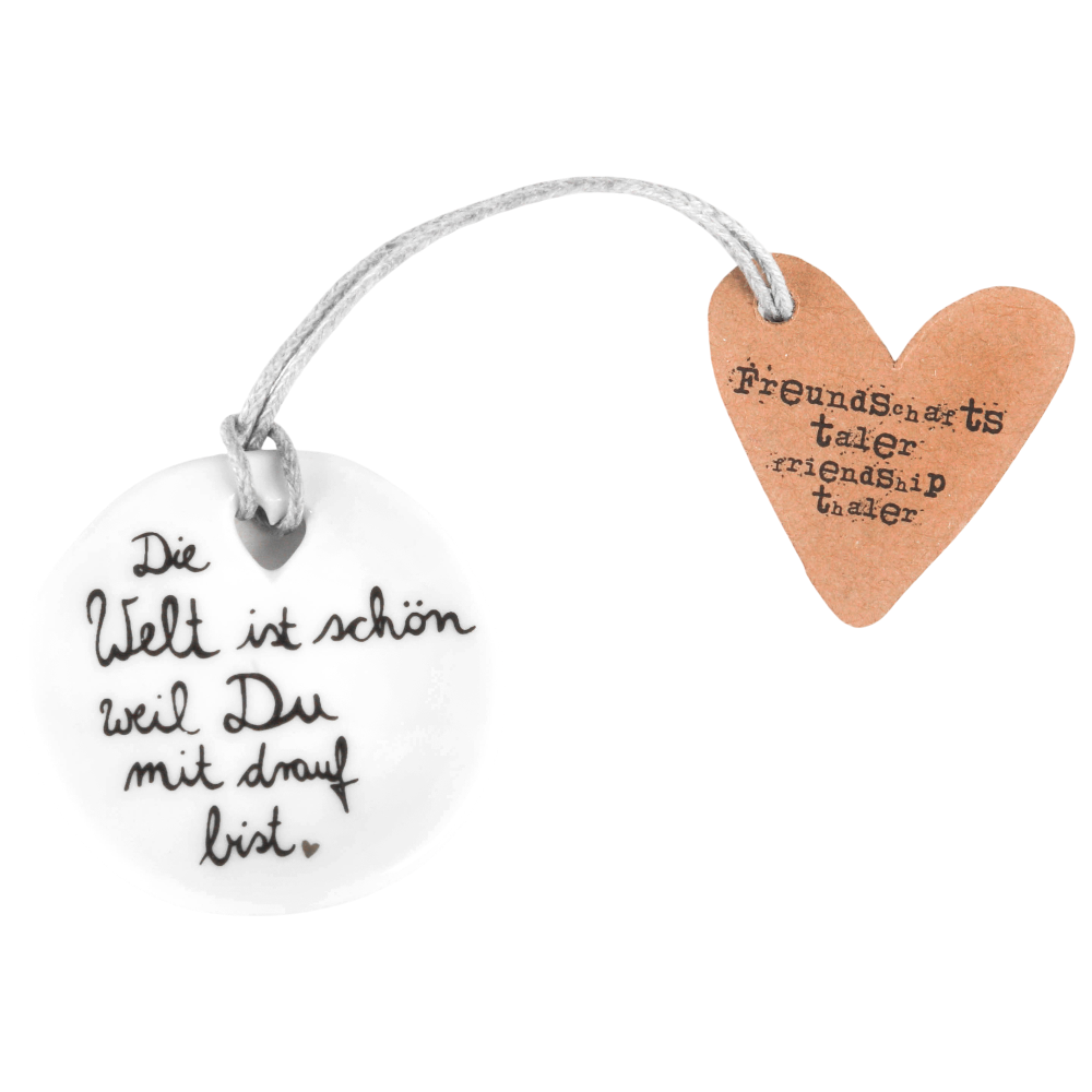 Freundschaftstaler Die Welt Good old friends Porzellan