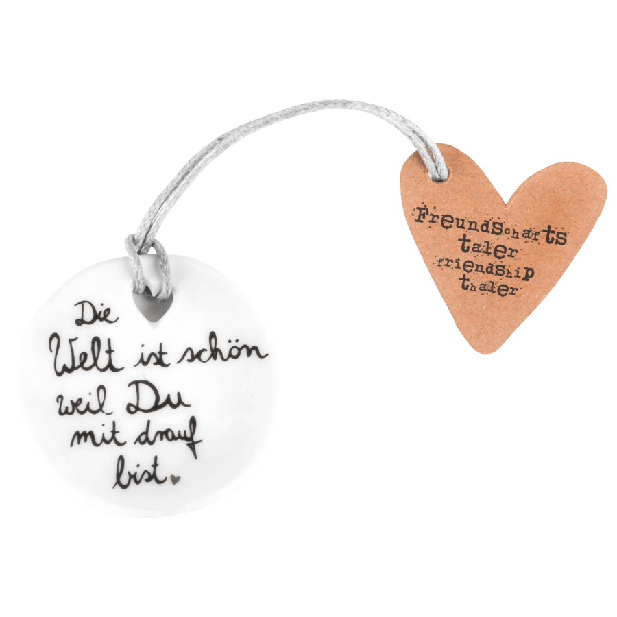 Freundschaftstaler Die Welt Good old friends Porzellan