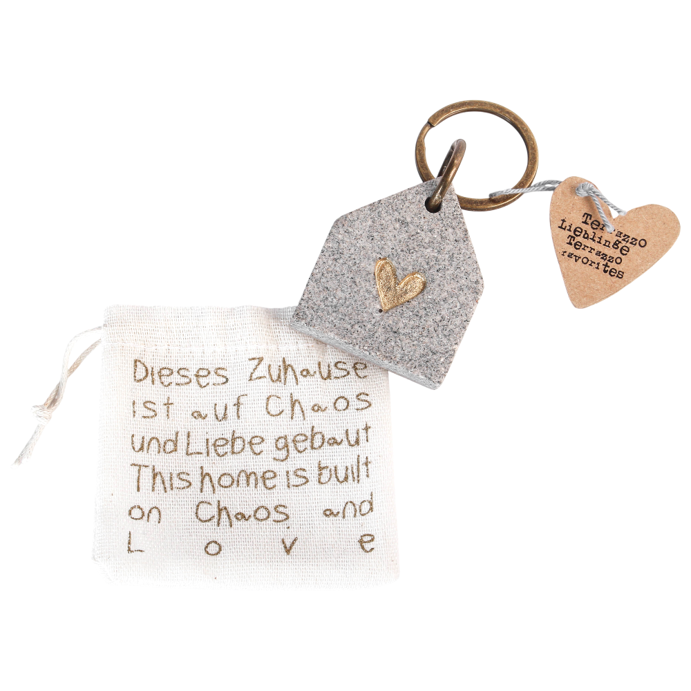Terrazzo Schlüsselanhänger Haus Good old friends