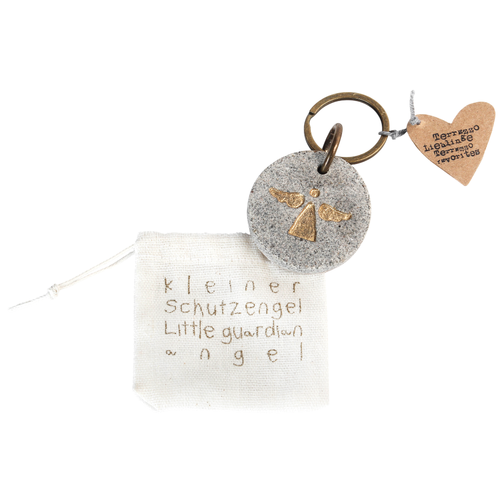 Terrazzo Schlüsselanhänger Engel Good old friends