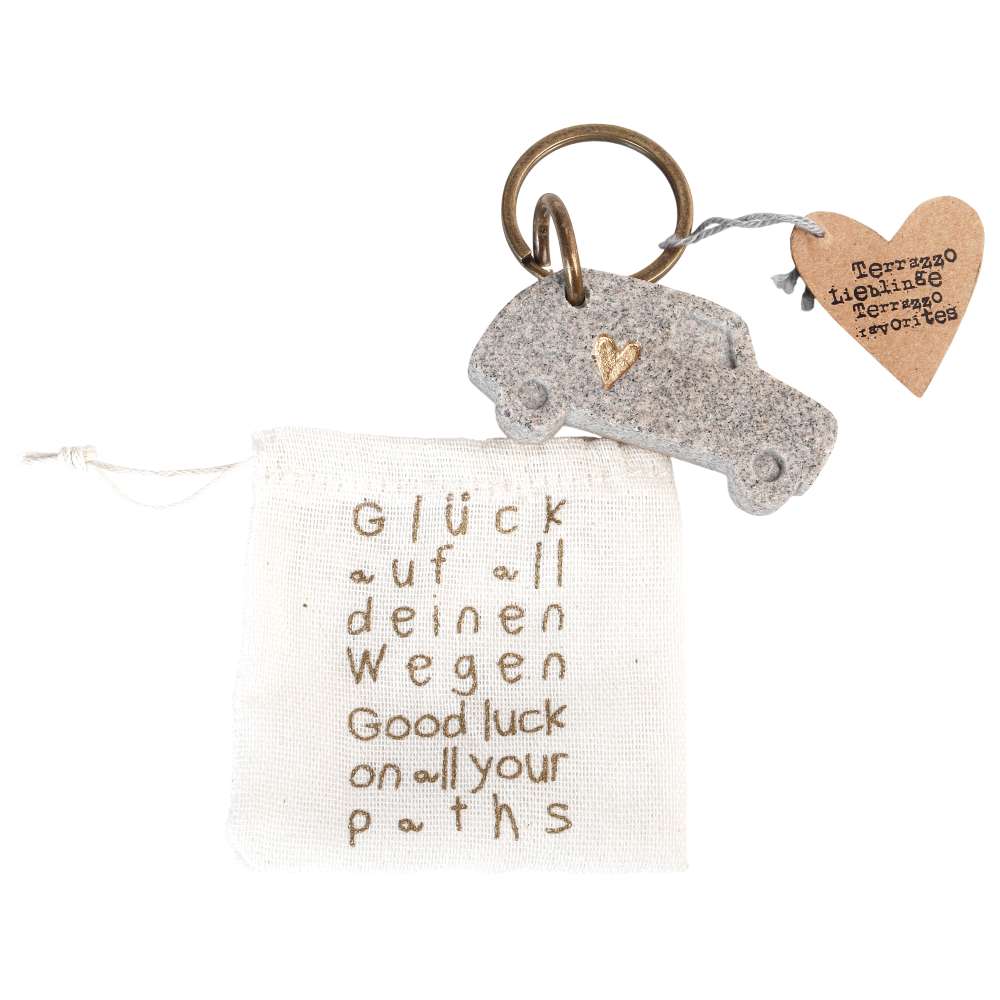 Terrazzo Schlüsselanhänger Auto Good old friends