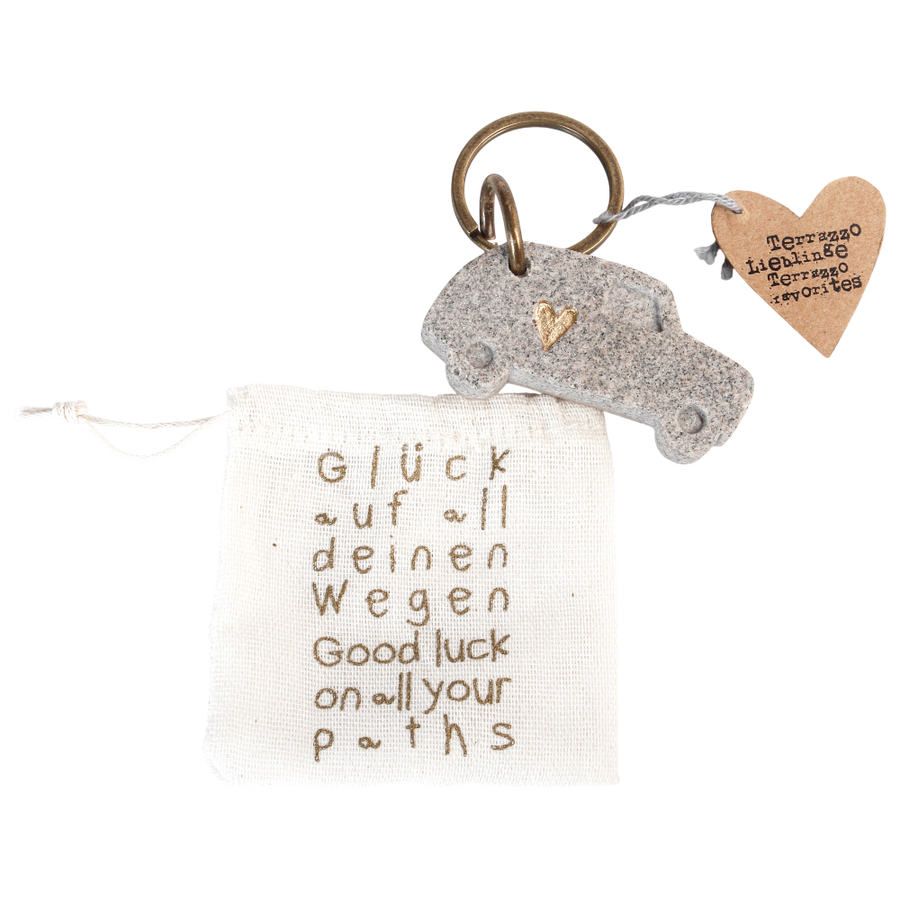 Terrazzo Schlüsselanhänger Auto Good old friends