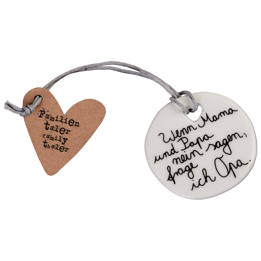 Familientaler Opa Good old friends Porzellan