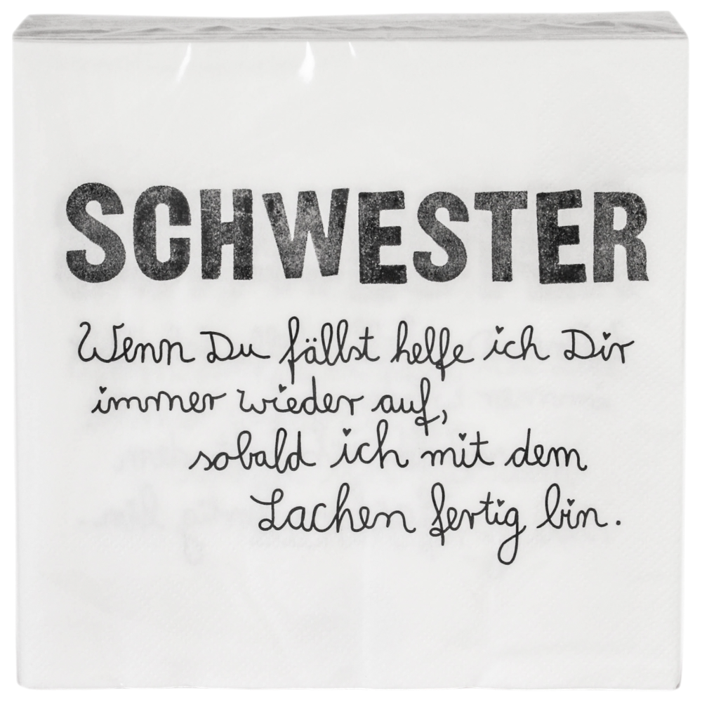 Good old friends Familienservietten Schwester Spruch
