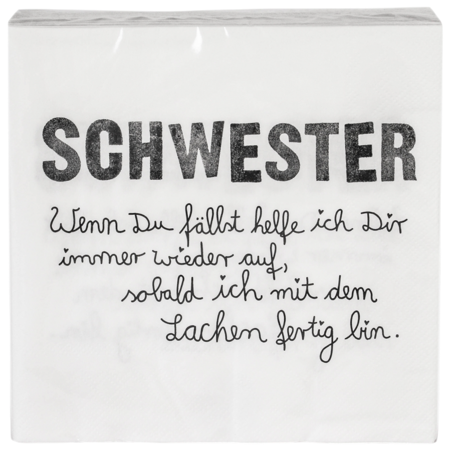 Good old friends Familienservietten Schwester Spruch