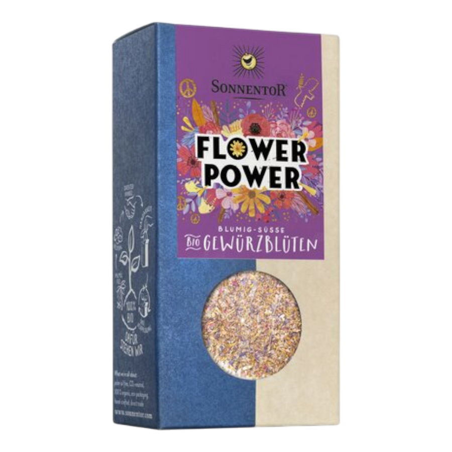 Sonnentor Flower Power Gewürzblüten - Bio-Gewürz-Blütenzubereitung mit Sonnenblumen, Kornblumen, Ringelblumen, Rosenblüten und süßen Gewürzen