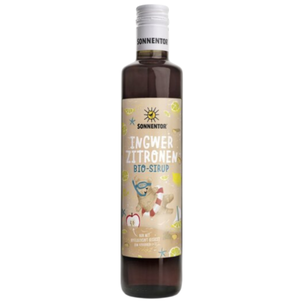 Sonnentor Ingwer-Zitronen Sirup 500ml – Bio, Ingwer, Zitrone, vegan, Fruchtsirup