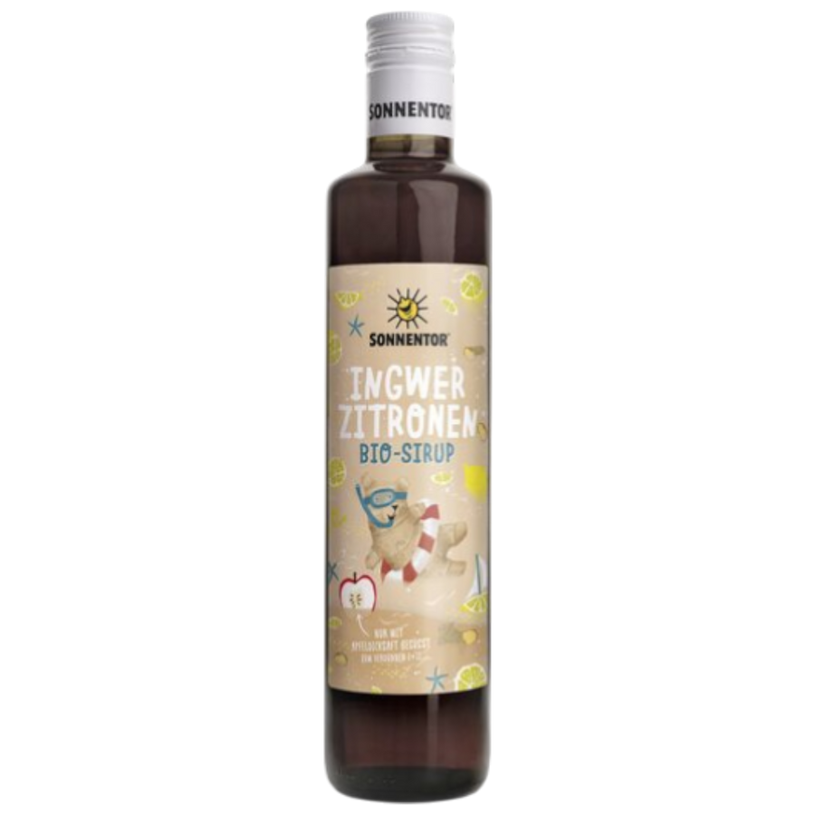 Sonnentor Ingwer-Zitronen Sirup 500ml – Bio, Ingwer, Zitrone, vegan, Fruchtsirup