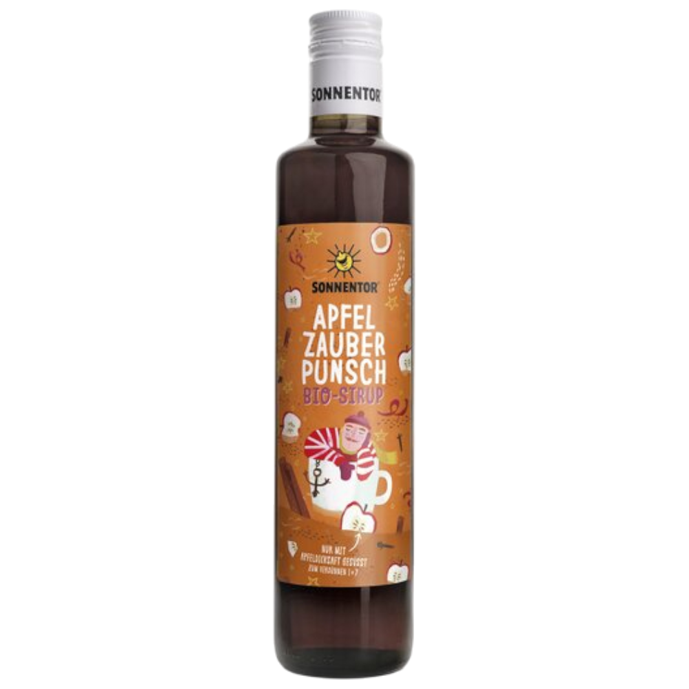 Sonnentor Apfelzauber Punsch Sirup - Bio-Fruchtsirup mit Äpfeln und weihnachtlichen Gewürzen, gesüßt mit Apfeldicksaft