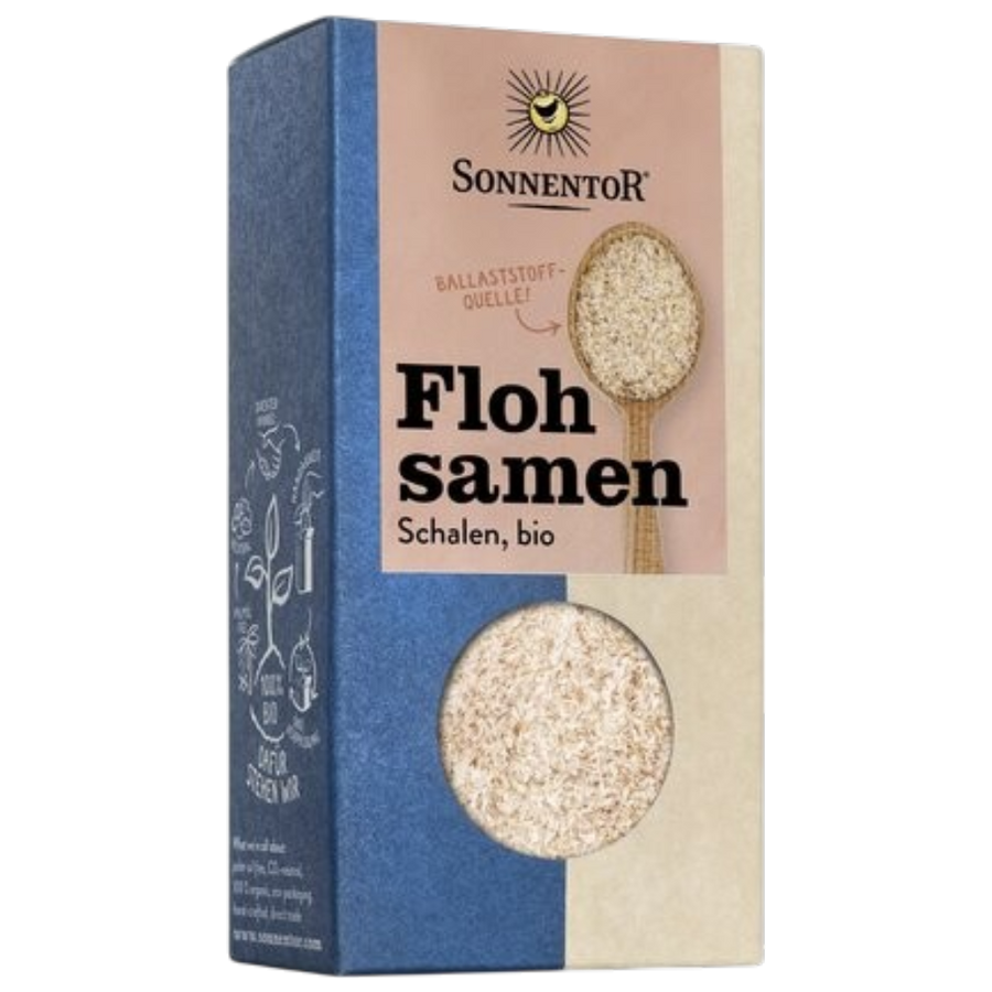 Sonnentor Flohsamenschalen 50g – Bio Flohsamenschalen für Müsli Smoothies und Joghurt
