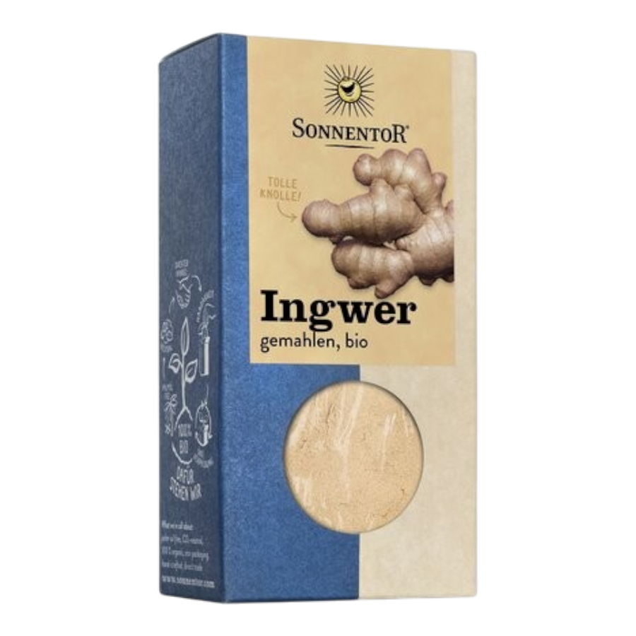 Sonnentor Ingwer gemahlen 30g Bio-Gewürz in nachhaltiger Verpackung für asiatische Küche und Desserts