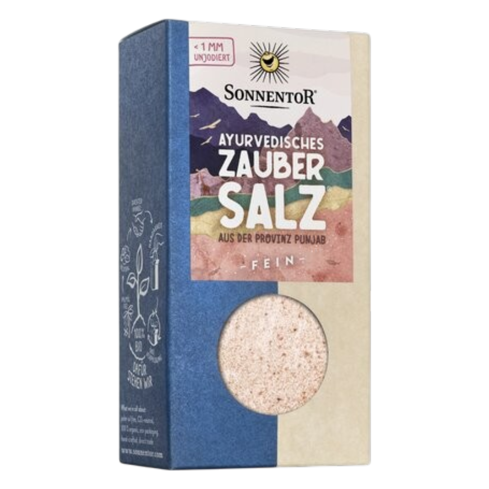 Sonnentor Ayurvedisches Zaubersalz fein 150g – rosa Kristallsalz unjodiert zum Würzen
