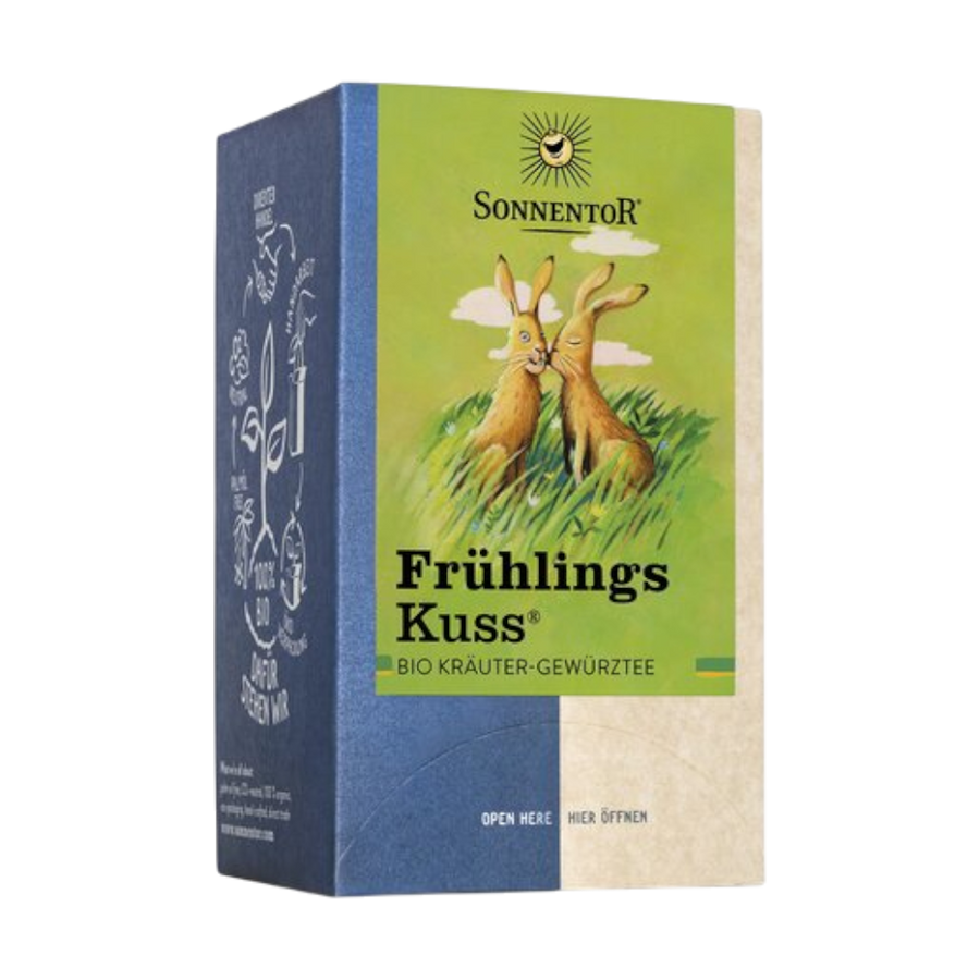 Sonnentor Frühlingskuss Kräutertee Bio 27g – Bio-Tee mit Zitronengras, Minze, Kornblumen, Rosenblüte