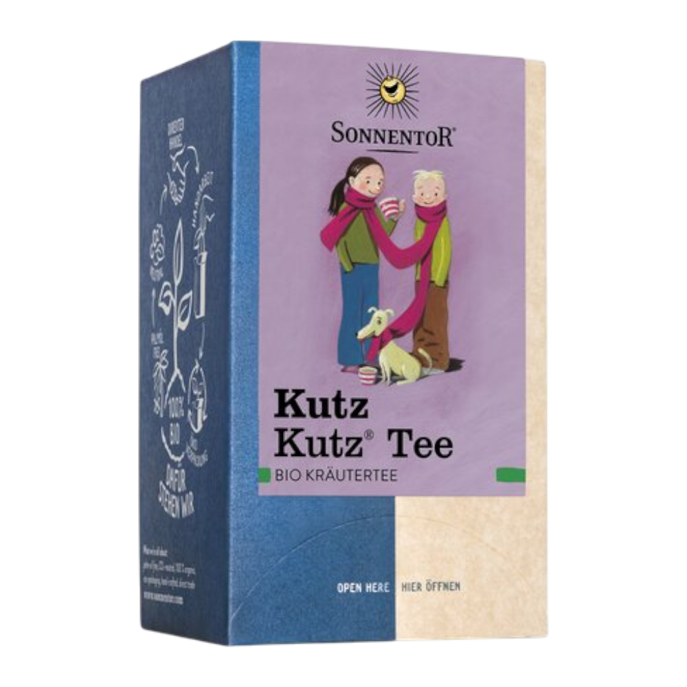 Sonnentor Kutz Kutz Kräutertee Bio 27g - Bio-Hustentee mit Pfefferminze, Kamille, Salbei, Holunderblüten, Lindenblüten und Thymian