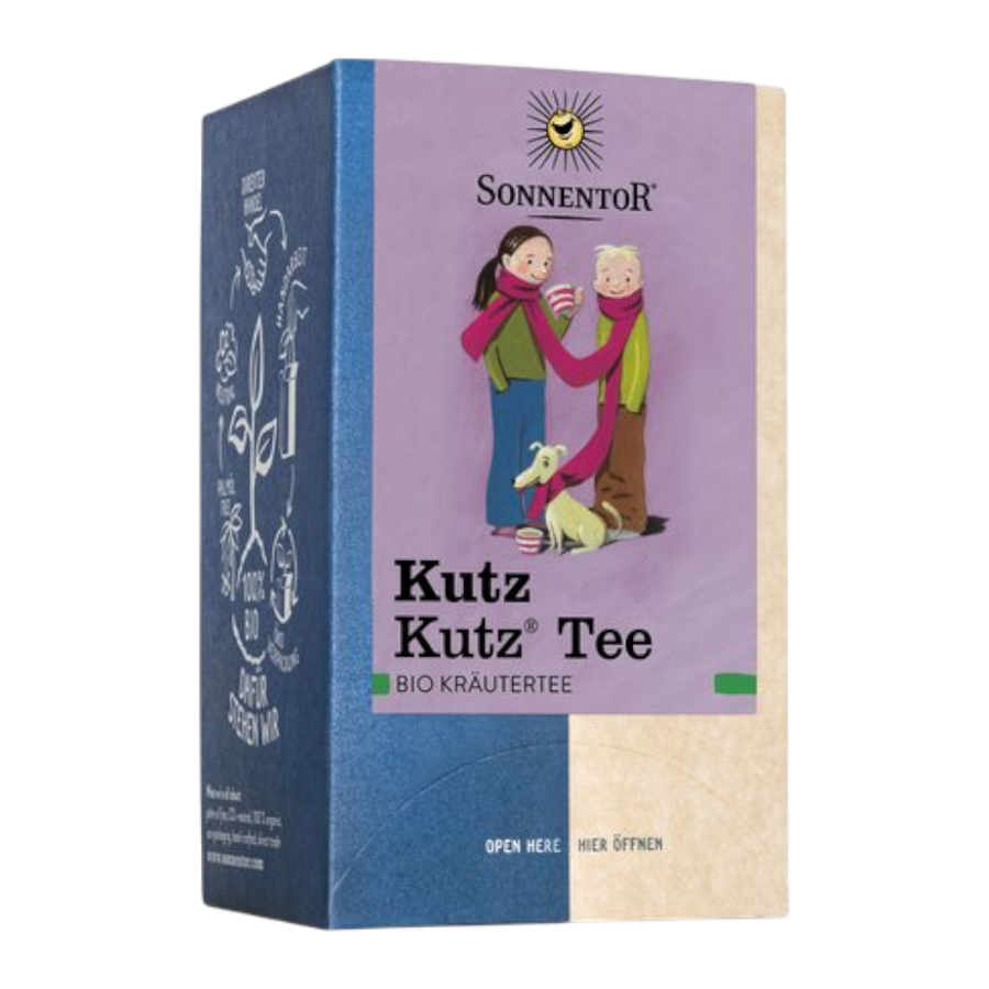 Sonnentor Kutz Kutz Kräutertee Bio 27g - Bio-Hustentee mit Pfefferminze, Kamille, Salbei, Holunderblüten, Lindenblüten und Thymian