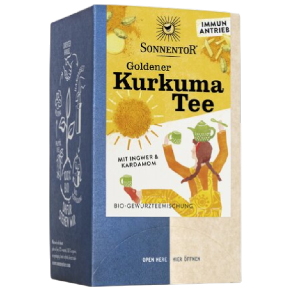 Sonnentor Goldener Kurkuma Tee 36g – Bio, Kurkuma, Gewürztee, vegan, würzig
