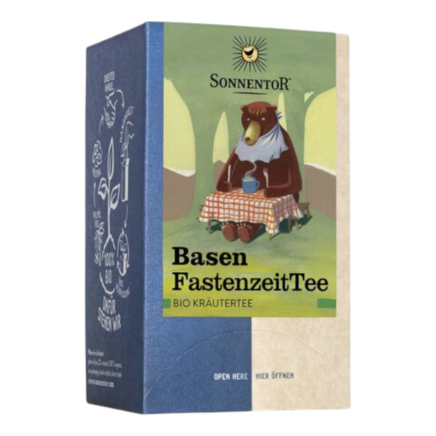 Sonnentor Basen Fastenzeit Tee Bio-Kräutertee, 18 Doppelkammerbeutel mit Zitronenmelisse und Brennnessel