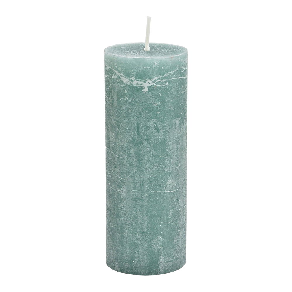 Grüne Eucalyptus-Kerze aus Wachs, 6,8x18x6,8cm, natürlicher Duft für erfrischende und beruhigende Atmosphäre