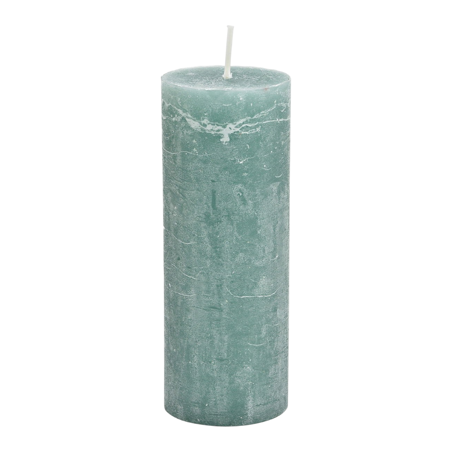 Grüne Eucalyptus-Kerze aus Wachs, 6,8x18x6,8cm, natürlicher Duft für erfrischende und beruhigende Atmosphäre
