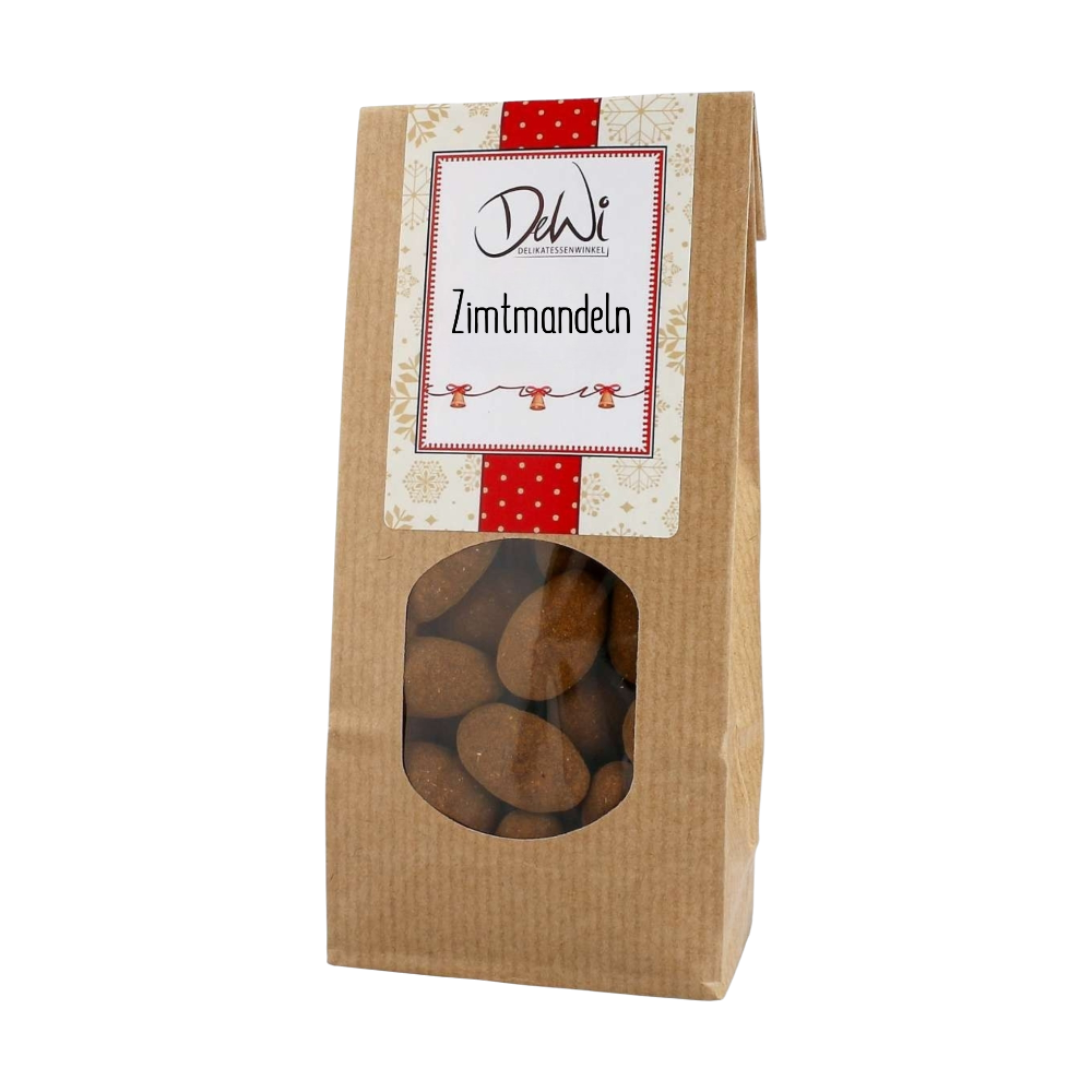 DeWi Zimt Mandeln - hochwertige Mandeln in Vollmilchschokolade mit aromatischem Zimt für weihnachtlichen Genuss