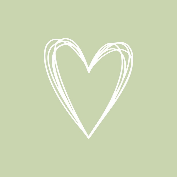ppd Lunchservietten Pure Heart green Napkin 33x33 mit herzlichem Design in frischem Grün, 20 Stück, 3-lagig, FSC-zertifiziert