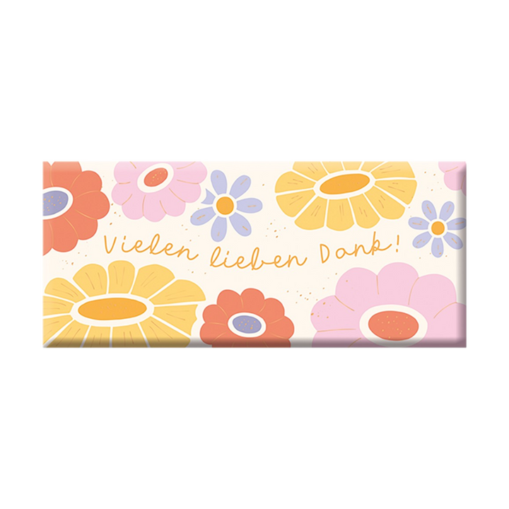 Grafik Werkstatt Dankeschön-Schokolade 30g mit goldener Aufschrift Vielen lieben Dank!