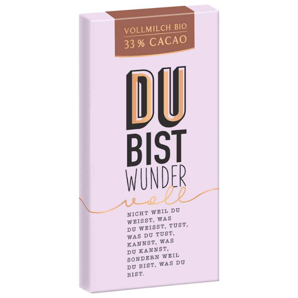 Grafik Werkstatt Bio-Schokolade 80g – Du bist wundervoll, Bio, Geschenk